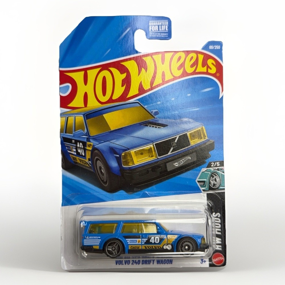 Hot Wheels Volvo 240 Drift Wagon 69/250 HW Mods 2/5 Gloss Blue Euro 2026